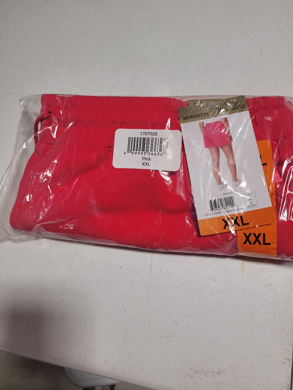 Mondetta High Waist Women's Shorts in Bold Pink - Picture 6 of 6